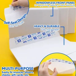 BAZIC #6 3/4 Self-Seal White Envelope (100/Pack)