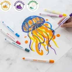BAZIC Silky Gel Crayons 6 Color