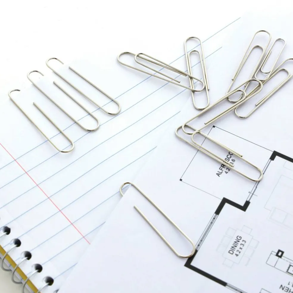 BAZIC Silver Paper Clips, No.1 Regular 33 mm, 200 Count, Smooth Steel Clips