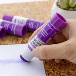 BAZIC Washable Disappearing Purple Glue Sticks, 0.28 oz