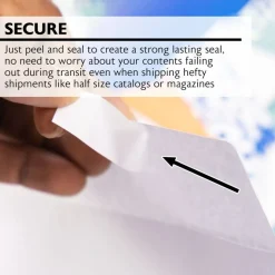BAZIC 9 x 12 in White Envelopes, Self-Seal, 5 Count, for Mailing Office