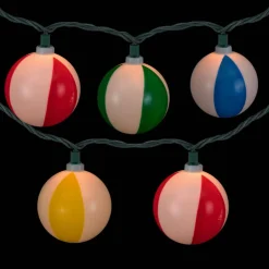 Beach Ball Patio Light with Green Wire Set