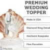 Beach Get Away Shell Wedding Cake Topper