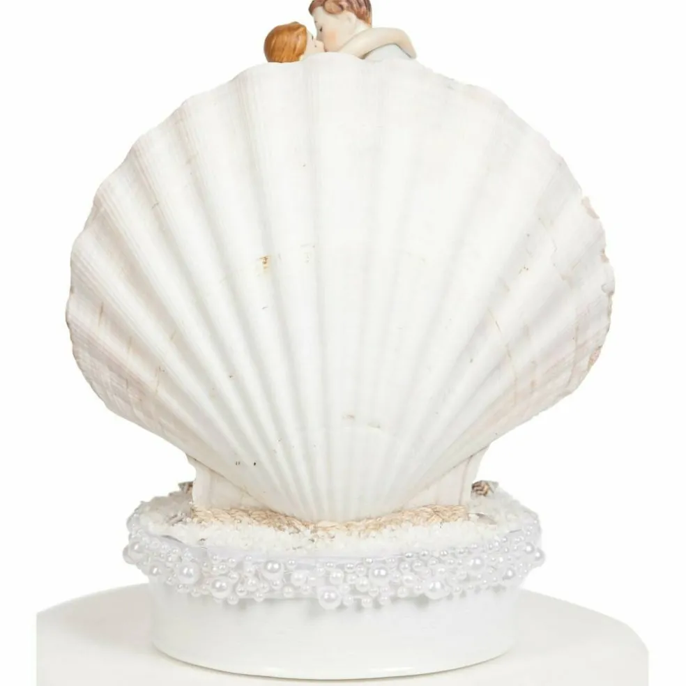 Beach Get Away Shell Wedding Cake Topper