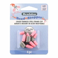Beadalon® Bead Stopper™ Coiled Stainless Steel Strand Clip, 4ct.