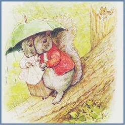 Beatrix Potter Mr Mrs Squirrel Nutkin Counted Cross Stitch Chart Pattern