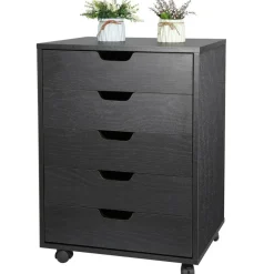 Bedroom Save Space Indoor 5 Drawer Dresser Clothing Storage.