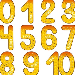 Bee Hive Jumbo Numbers Bulletin Board Set – Educational Math Posters 1–10 with Word Form & Counting Dots Classroom Wall Decor for Preschool, Kindergarten & Elementary