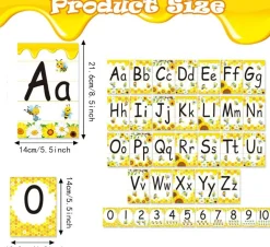 Bee Themed ABC Poster Classroom Wall Alphabet