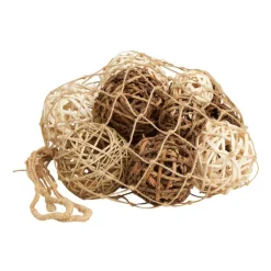 Beige Dried Plant Handmade Natural Foliage with Fishnet Bag