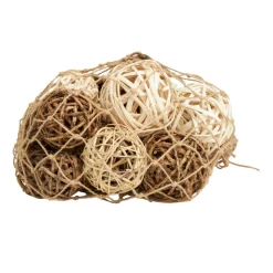 Beige Dried Plant Handmade Natural Foliage with Fishnet Bag
