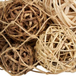 Beige Dried Plant Handmade Natural Foliage with Fishnet Bag