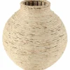 13" Beige Seagrass Handmade Wrapped Vase