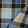 Beige-White-Multi Check Linen Woven Fabric By the Yard
