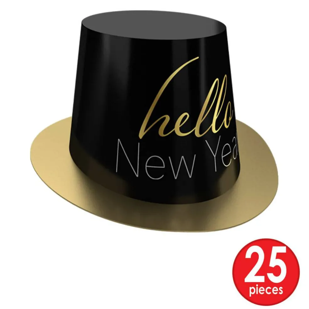 Beistle Black & Gold Hello New Year Party Favor Kit for 50