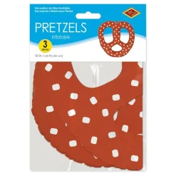 Beistle 15" Brown Inflatable Pretzels, 3ct.
