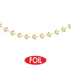 Beistle 11ft. Gold Foil Leaves Garlands, 2ct.