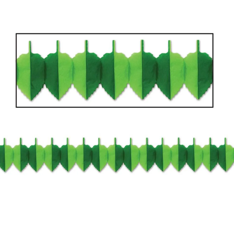 Beistle 12ft. Green Spring Leaf Garlands, 2ct.