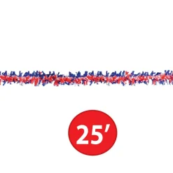 Beistle 25ft. Red, White & Blue Tissue Festooning Garlands, 2ct.