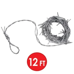 Beistle 12ft. Silver Barbed Wire Garland
