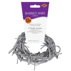 Beistle 12ft. Silver Barbed Wire Garland