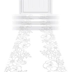 Beistle 10ft. White Floral Runner