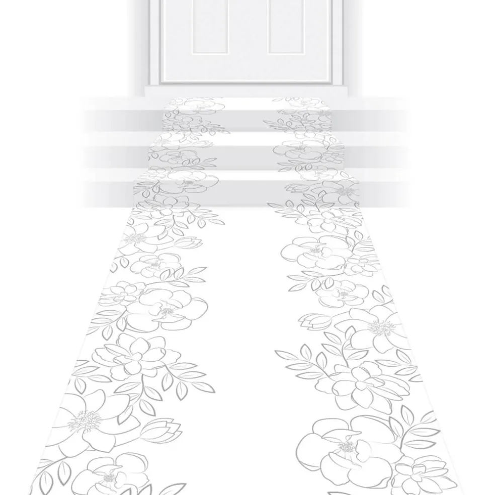 Beistle 10ft. White Floral Runner