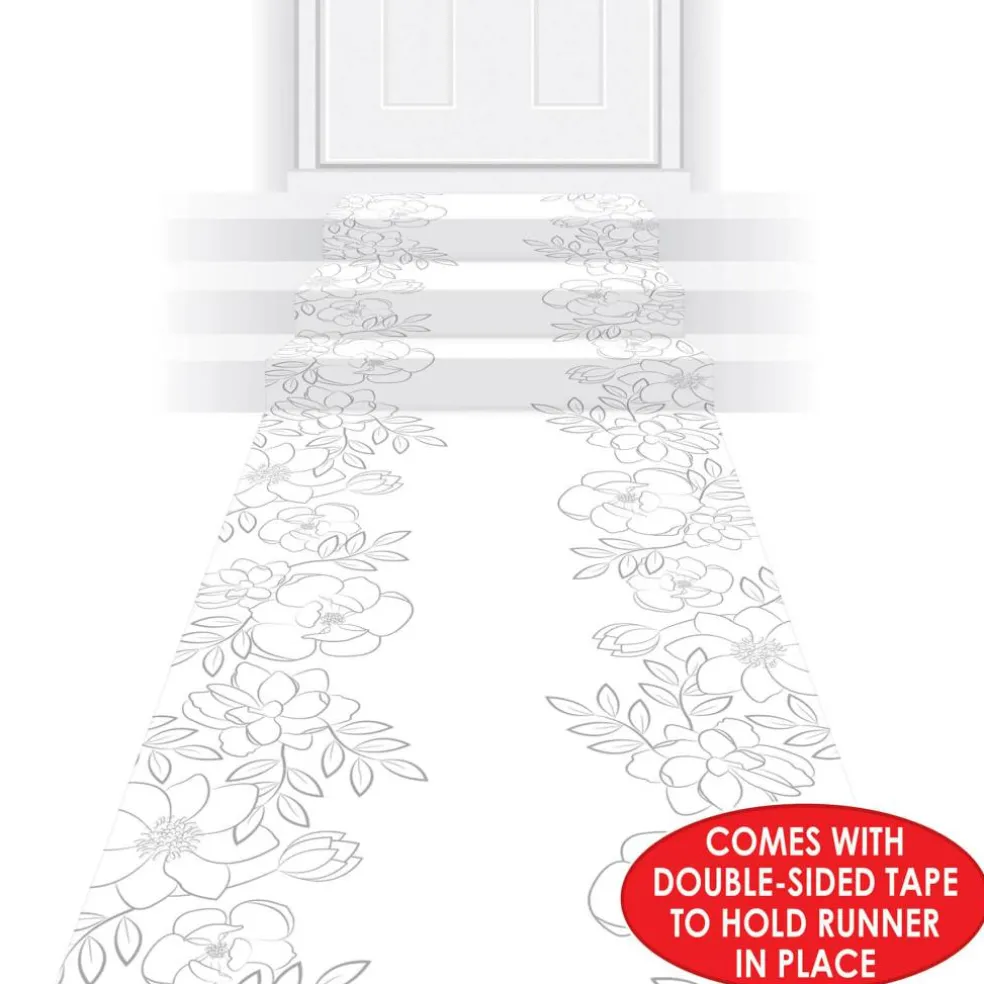 Beistle 10ft. White Floral Runner