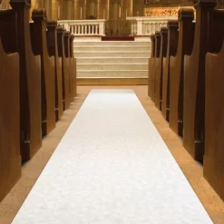 Beistle 100ft. White Rose Aisle Runner