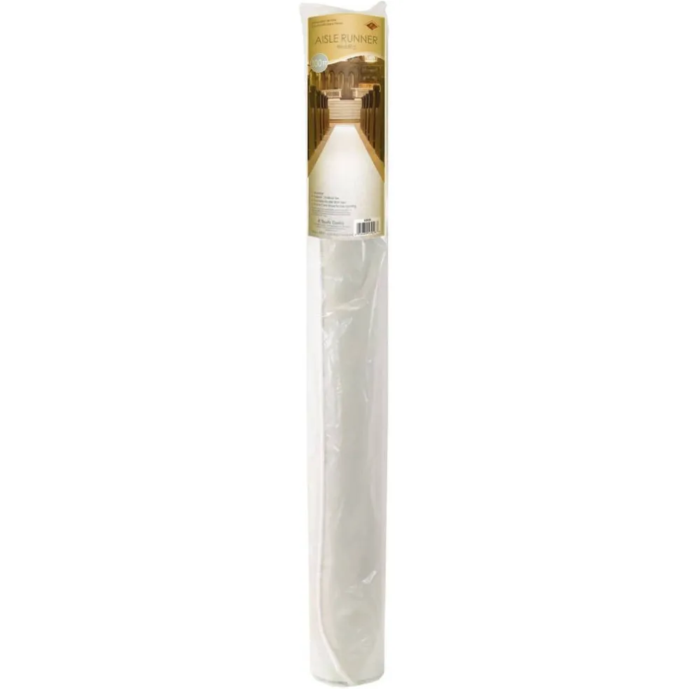 Beistle 100ft. White Rose Aisle Runner