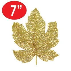 Beistle 7" Glittered Fall Leaves, 8ct.