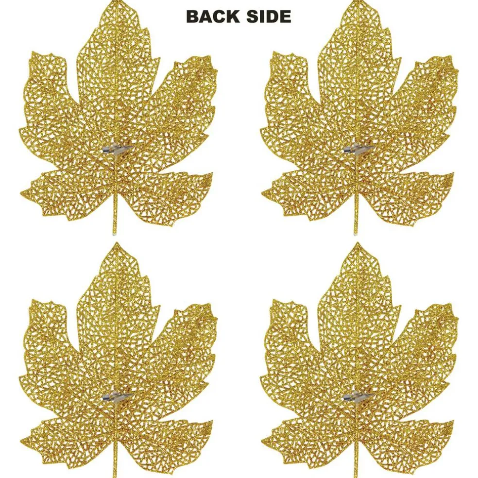Beistle 7" Glittered Fall Leaves, 8ct.
