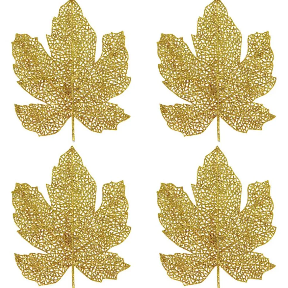 Beistle 7" Glittered Fall Leaves, 8ct.