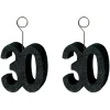 Beistle 6oz. Black Glittered "30" Photo & Balloon Holders, 3ct.