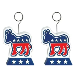 Beistle 6oz. Democratic Photo & Balloon Holder, 2ct.