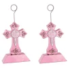 Beistle 6oz. Pink Cross Photo & Balloon Holders, 2ct.