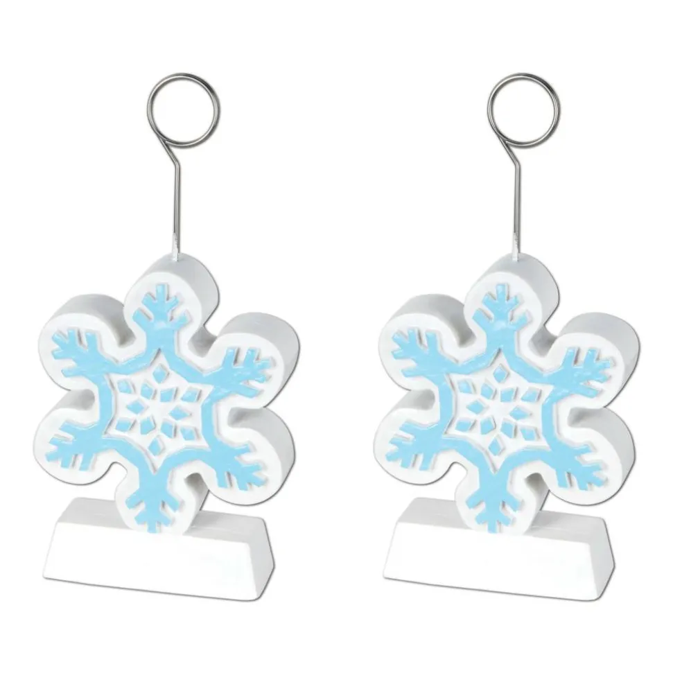 Beistle 6oz. Snowflake Photo & Balloon Holders, 2ct.