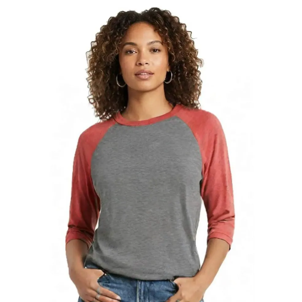 BELLA + CANVAS Three Quarter Raglan Baseball Tshirt Free Shipping