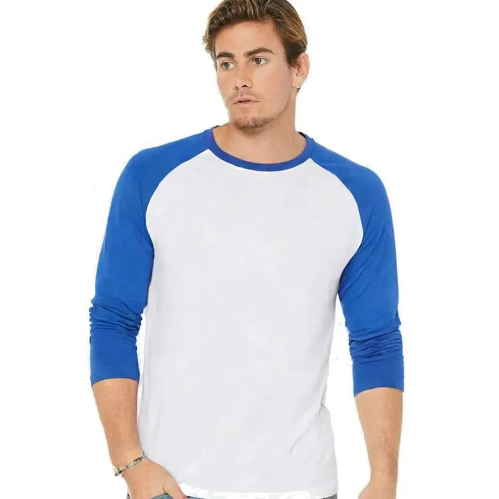 BELLA + CANVAS Three Quarter Raglan Baseball Tshirt Free Shipping
