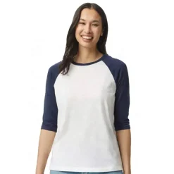 BELLA + CANVAS Three Quarter Raglan Baseball Tshirt Free Shipping