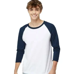 BELLA + CANVAS Three Quarter Raglan Baseball Tshirt Free Shipping