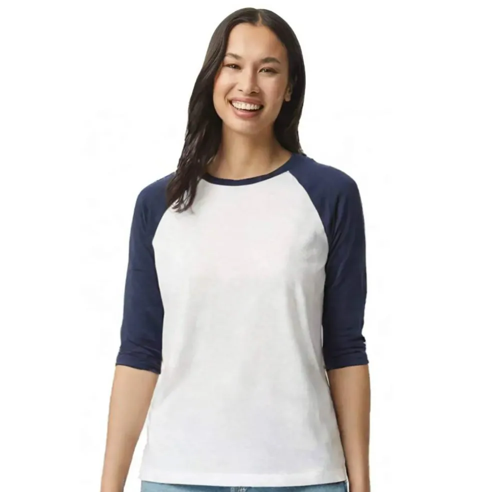 BELLA + CANVAS Three Quarter Raglan Baseball Tshirt Free Shipping