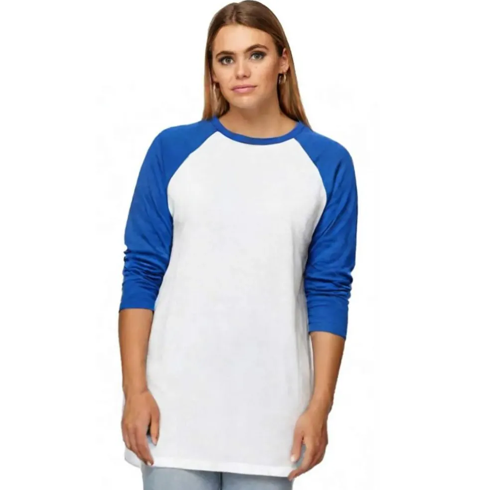 BELLA + CANVAS Three Quarter Raglan Baseball Tshirt Free Shipping