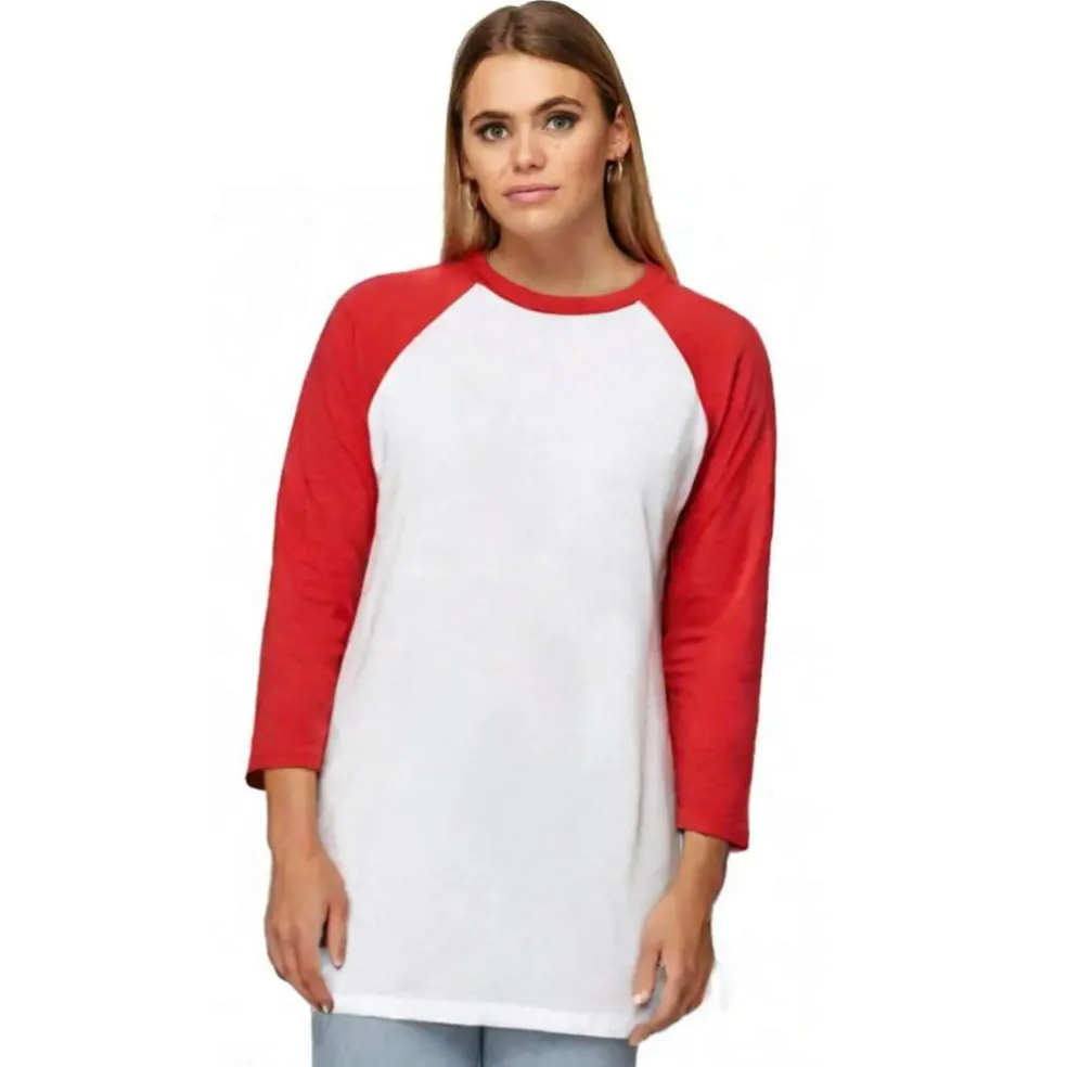 BELLA + CANVAS Three Quarter Raglan Baseball Tshirt Free Shipping