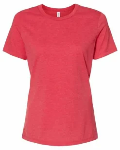 BELLA + CANVAS Womenās Relaxed Fit Heather CVC T-Shirt Free Shipping