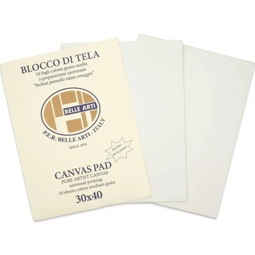 Belle Arti Acrylic Primed Canvas Pad - 15.8" x 19.7", 10 Sheets