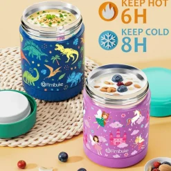 Bento Lunch Box for Kids Toddler Girl with 12OZ Insulated Food Jar