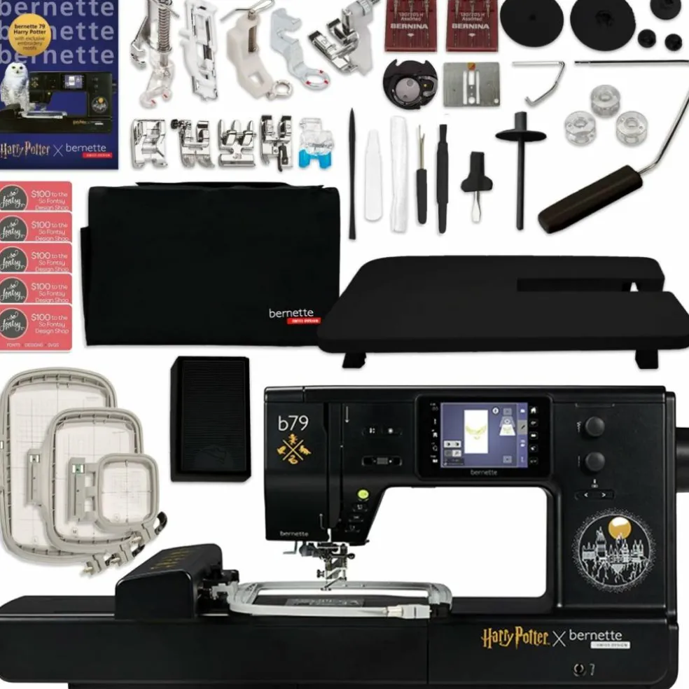 Bernette B79 Harry Potter Sewing & Embroidery Machine with 130 Thread Spools