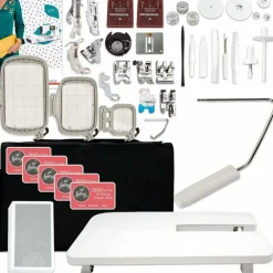 Bernette B79 Sewing & Embroidery Machine Bundle with 130 Thread Spools