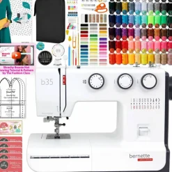 Bernette B35 Sewing Machine with Sewing Thread & 200+ Accessories